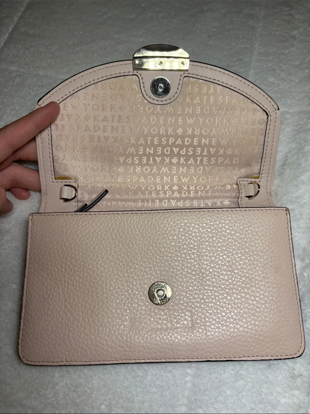 Kate Spade Pink Leather Flap Wallet